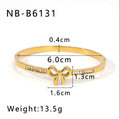 Pretty Bow Petite Kada | Gold Stainless Steel Bangle | 14cm & Above