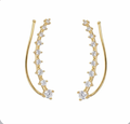 Kia Curve Clip-On Earrings | Elegant Curved Drop Earrings – No Piercing Needed