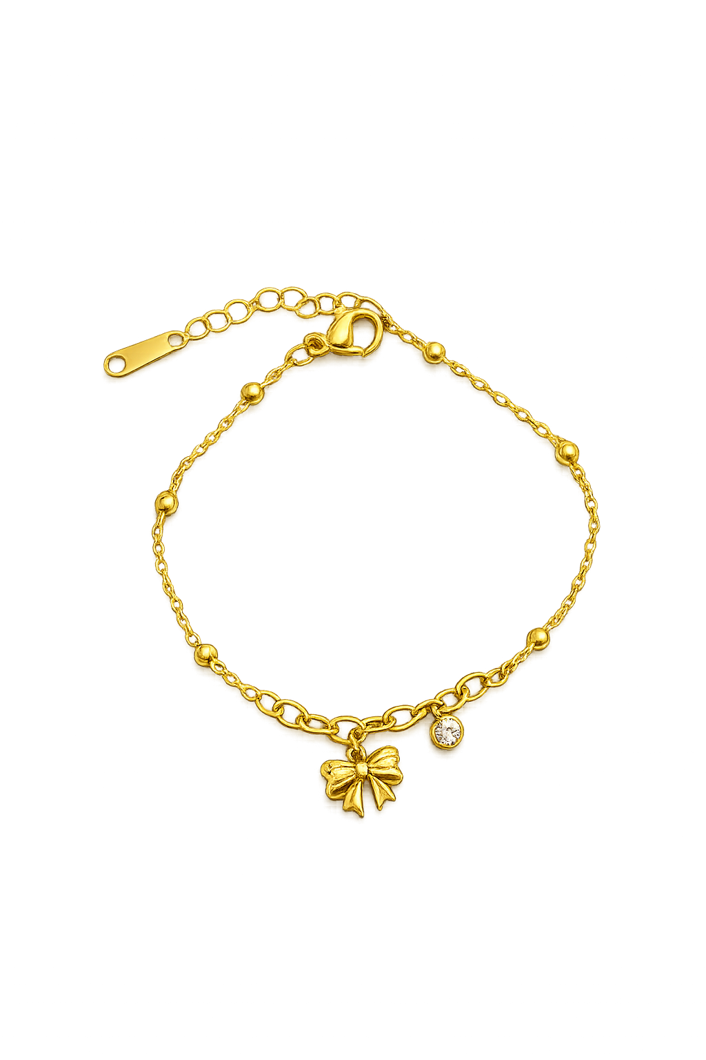 Bow Charm Gold Bracelet