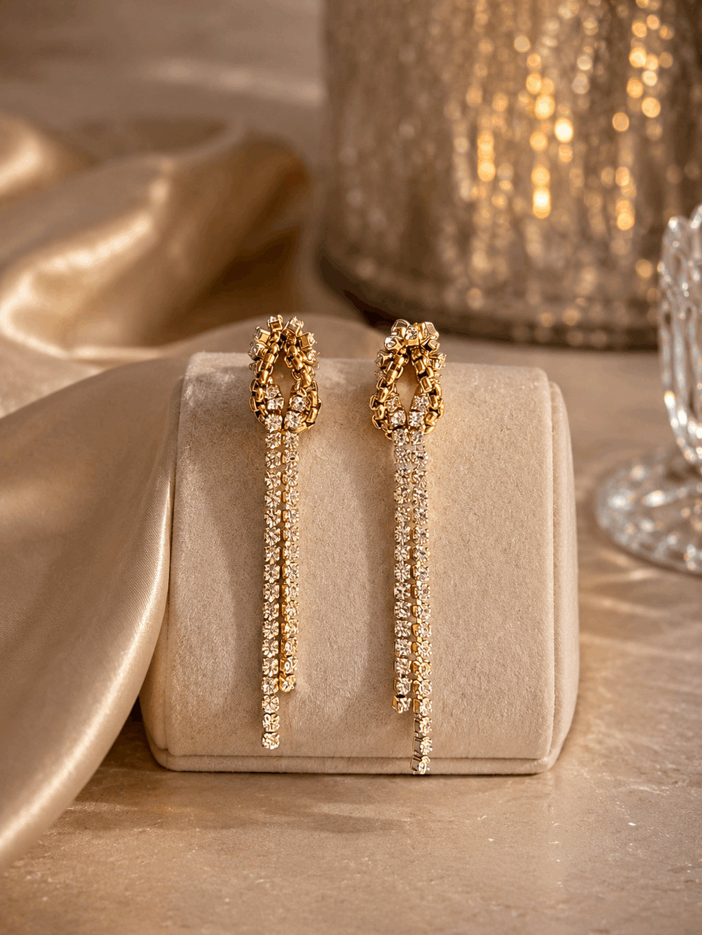 Knot Shine Earrings | Elegant Knotted Gold Stud Earrings