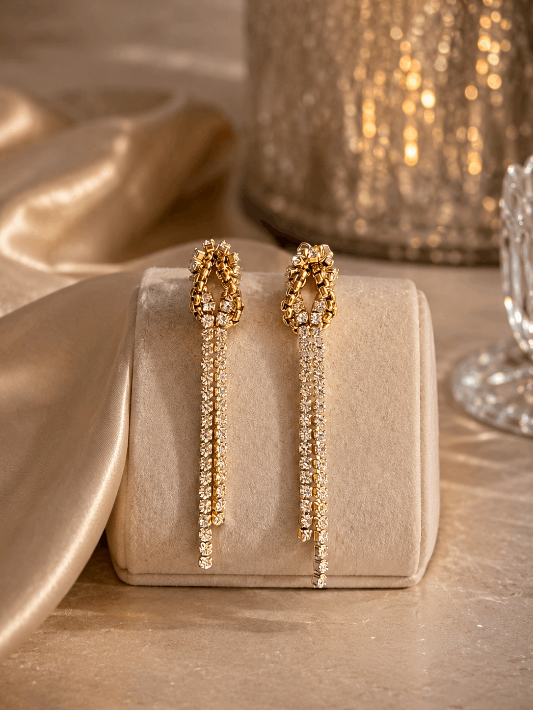 Knot Shine Earrings | Elegant Knotted Gold Stud Earrings