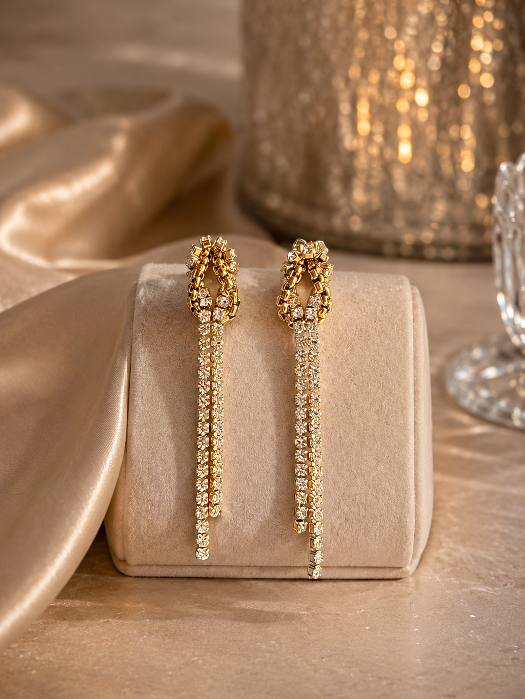 Knot Shine Earrings | Elegant Knotted Gold Stud Earrings