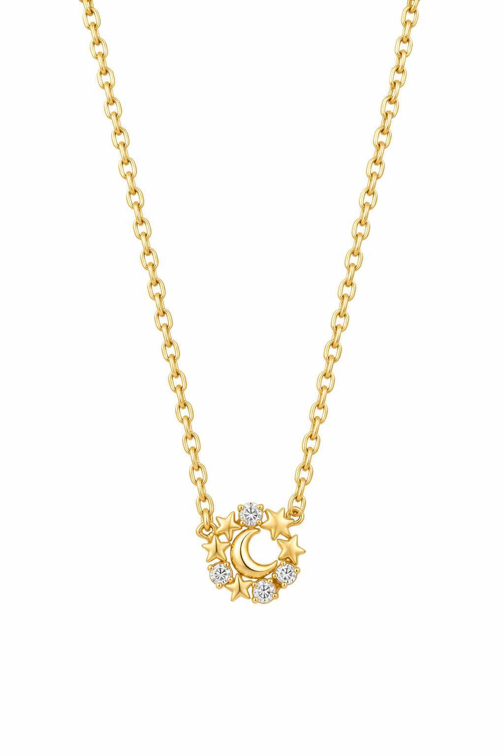 Star Around the Moon Necklace