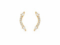 Curve Shine Stud | Gold Curved Stainless Steel Earrings (Pair)