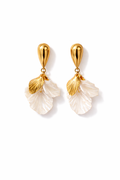 Soft Petals Earrings | Floral-Inspired Gold Petal Drop Earrings