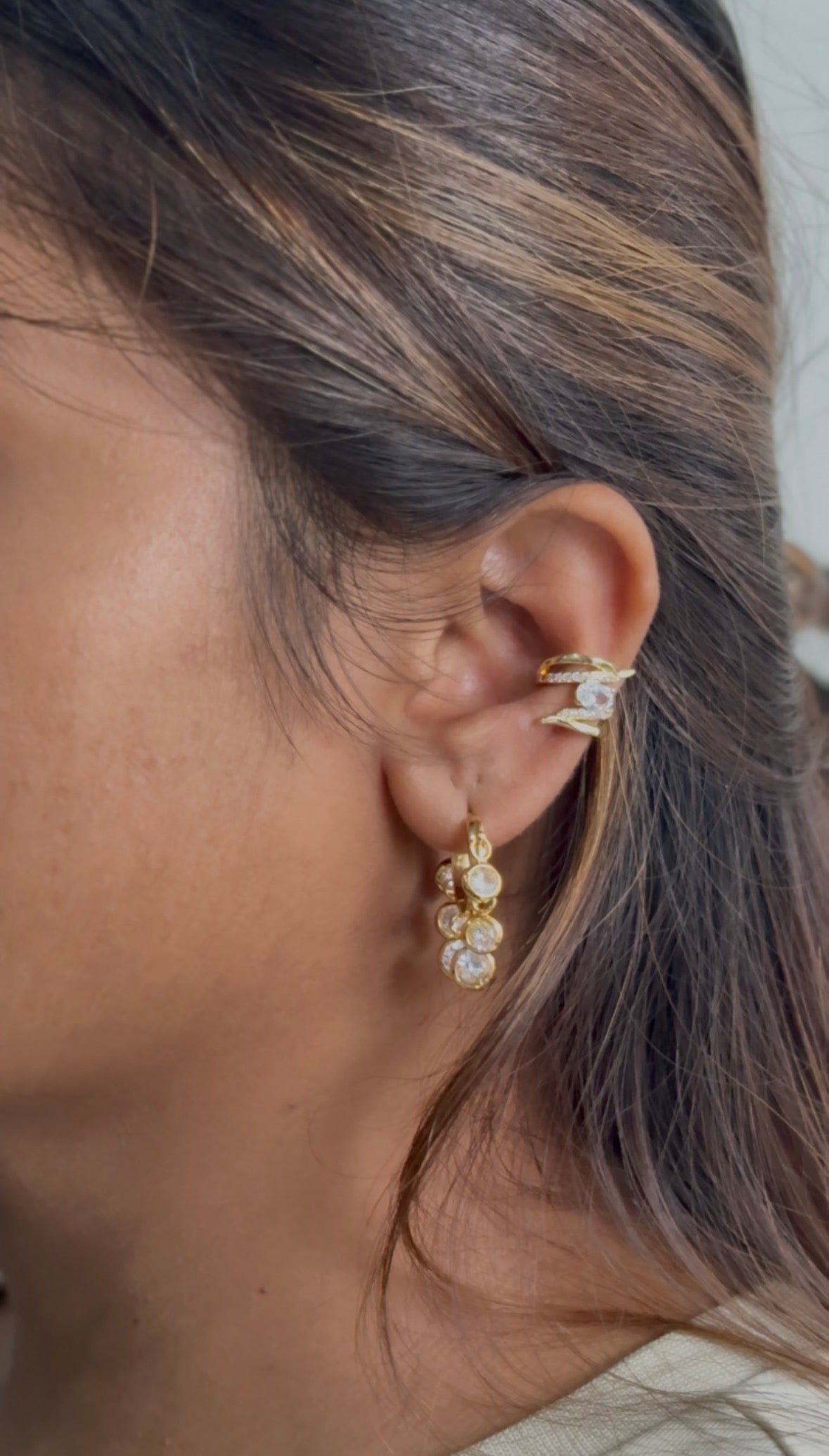 Diamond Swop Ear Cuff | Sparkling No-Piercing Ear Cuff