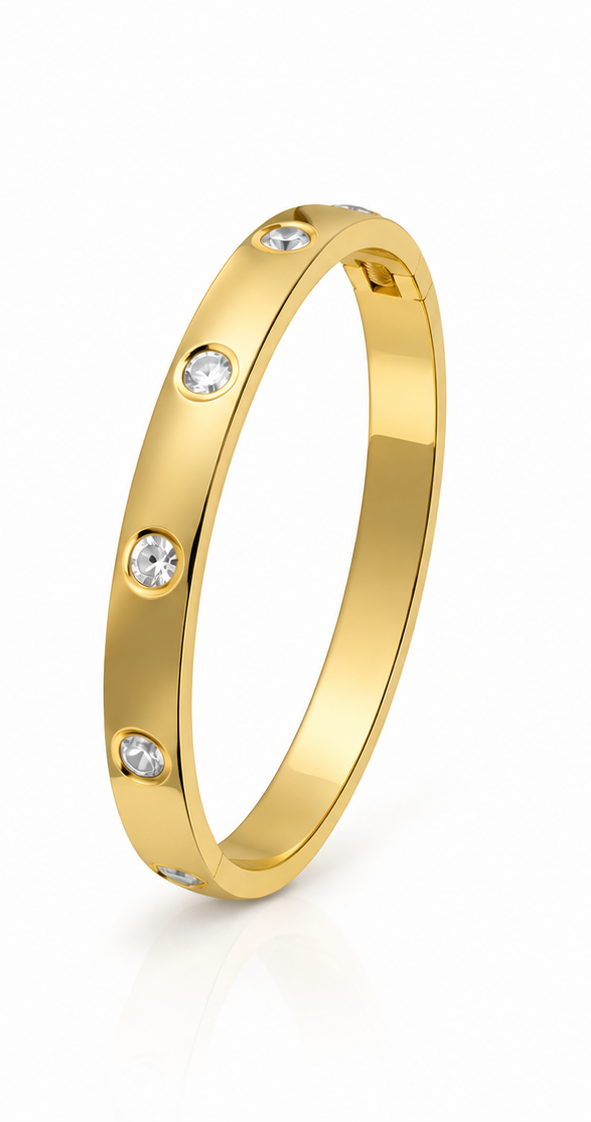 Daily Wear Petite Kada | Gold Stainless Steel Bangle | 14cm & Above