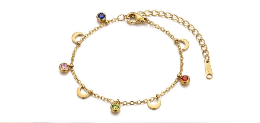 Colour Moonstone Crystal Bracelet