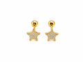 Midnight Star Stud | Gold Celestial Stainless Steel Earrings (Pair)