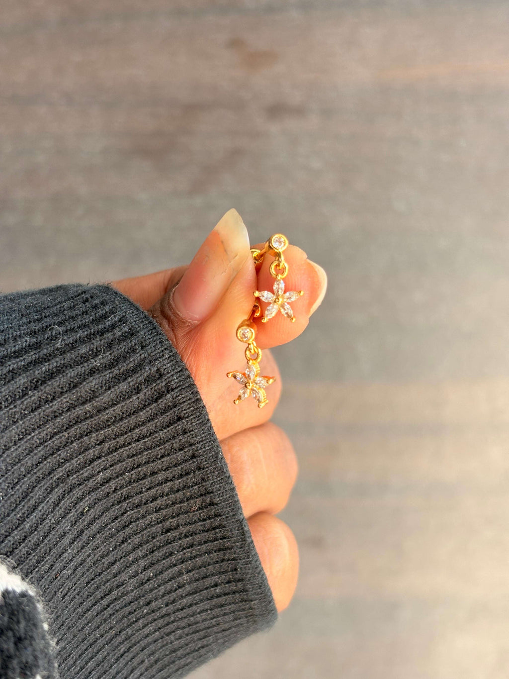 Flower Bloom Stud | Gold Floral Stainless Steel Earrings (Pair)
