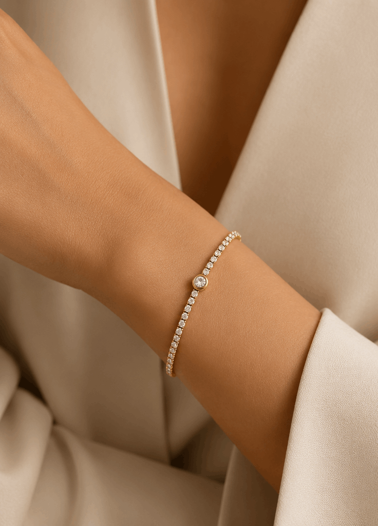 Mini Round Crystal Tennis Bracelet