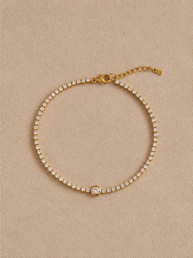 Mini Round Crystal Tennis Bracelet
