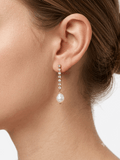 Shine Pearl Drop Earrings | Elegant Faux Pearl Dangle Earrings