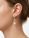 Shine Pearl Drop Earrings | Elegant Faux Pearl Dangle Earrings