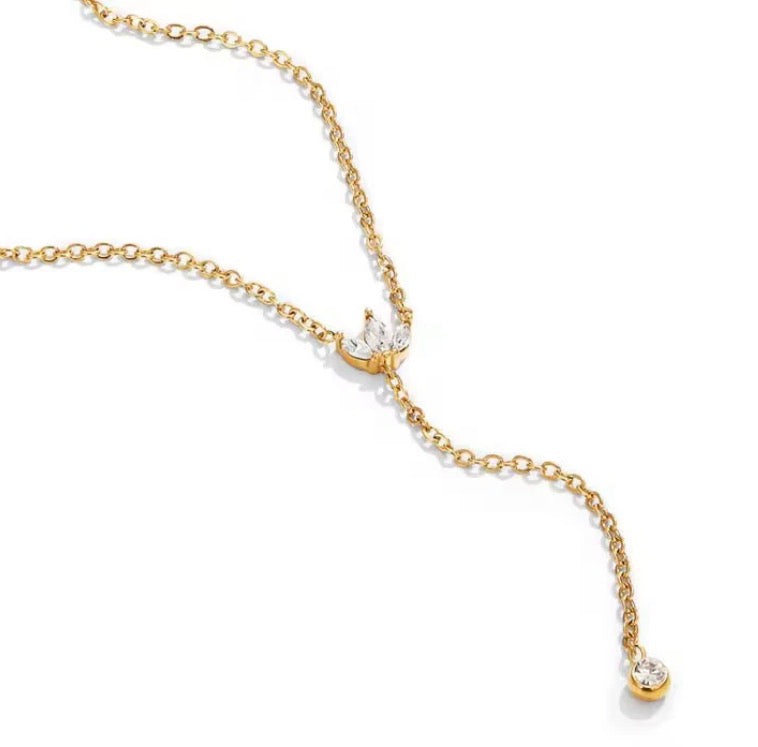 Leaf drop necklace