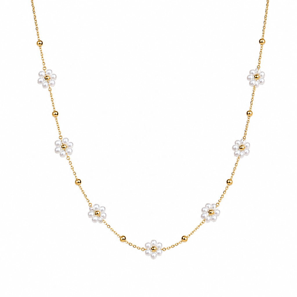 white daisy necklace