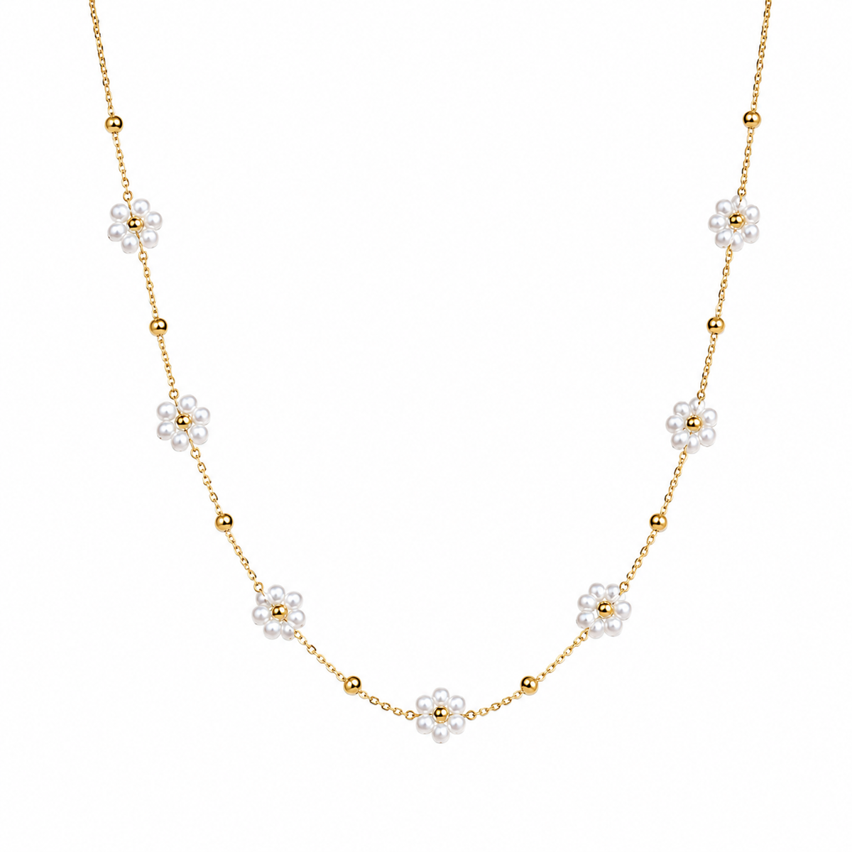 white daisy necklace