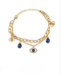 Evil Eye Multi-Charm Protection Bracelet