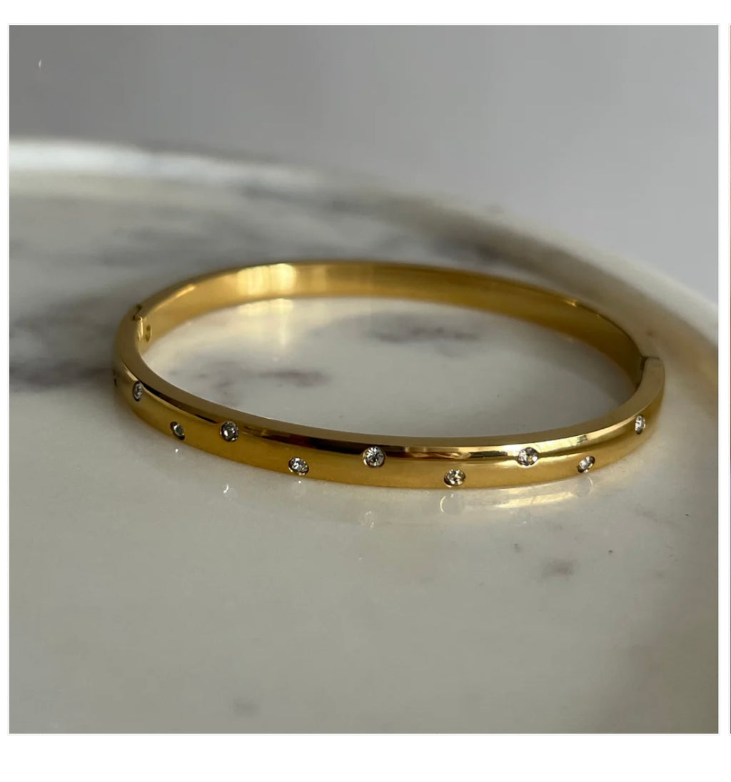 Iliza Petite Kada | Gold Stainless Steel Bangle | 14cm & Above
