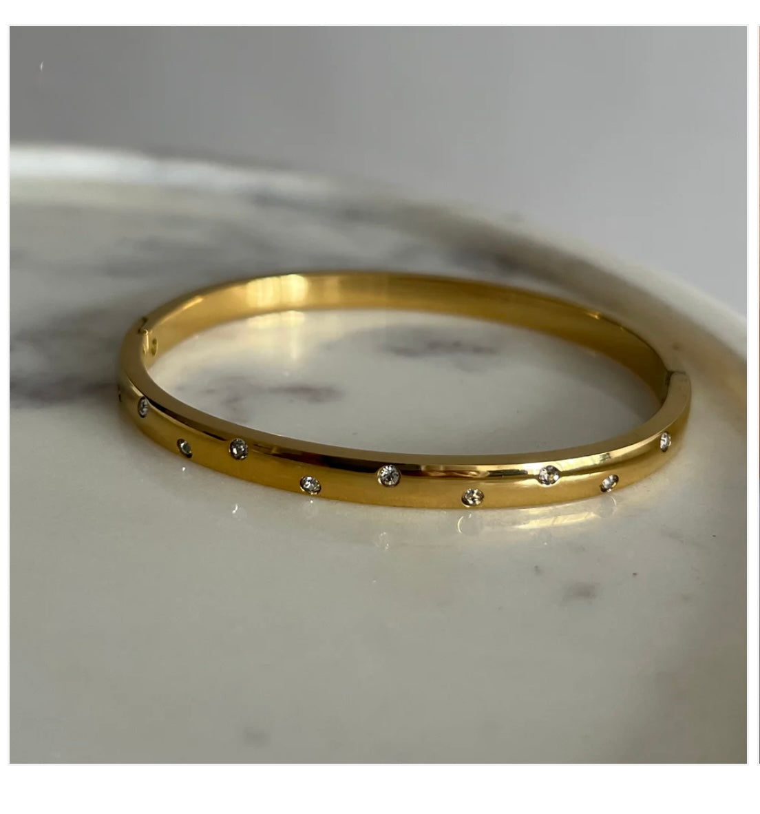 Iliza Petite Kada | Gold Stainless Steel Bangle | 14cm & Above