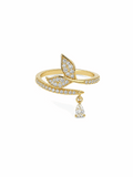 Fishtail Shine Drop Ring