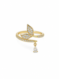 Fishtail Shine Drop Ring