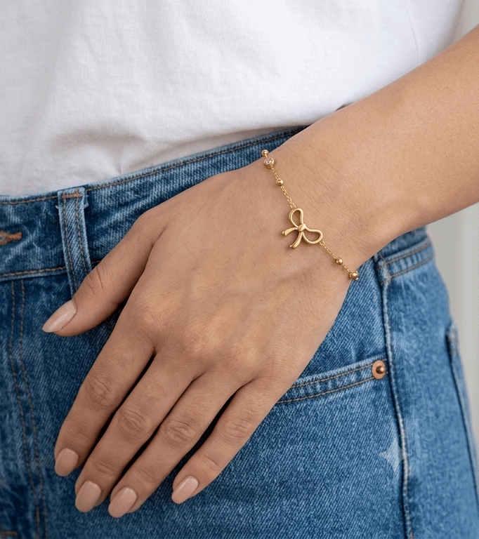 Mini Cute Bow Charm Bracelet