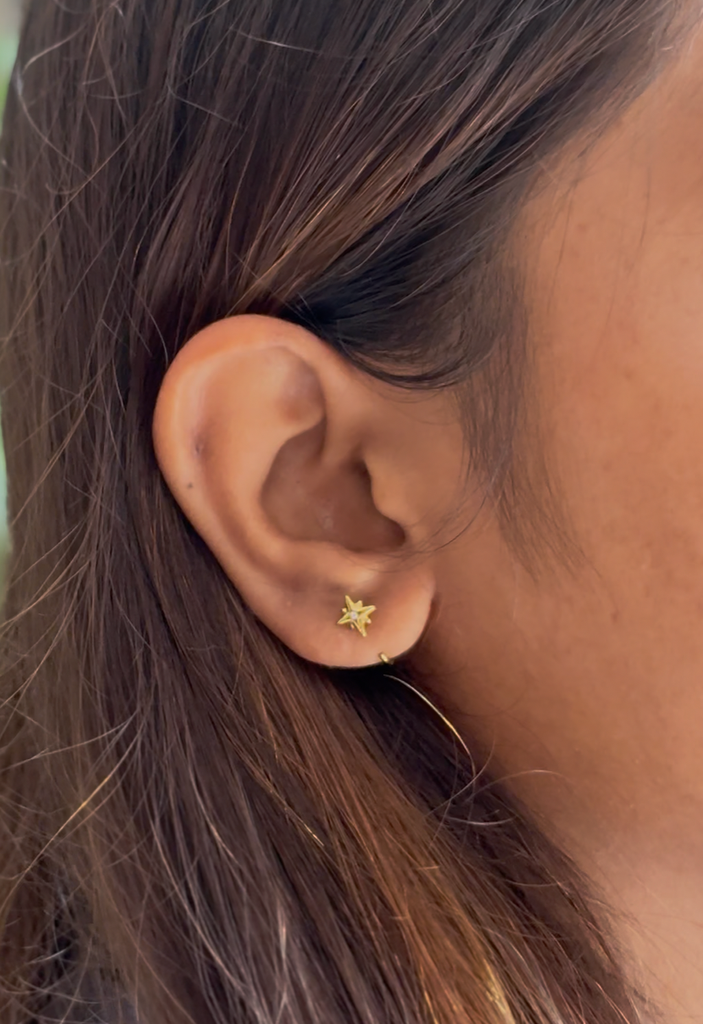 Star light pain less earring