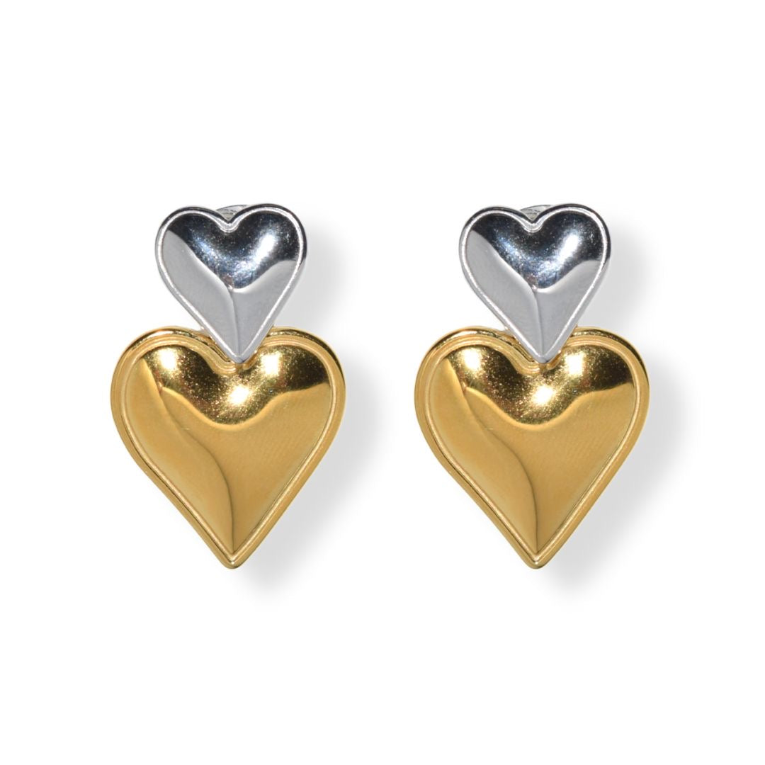Twonic Heart Earrings | Stainless Steel