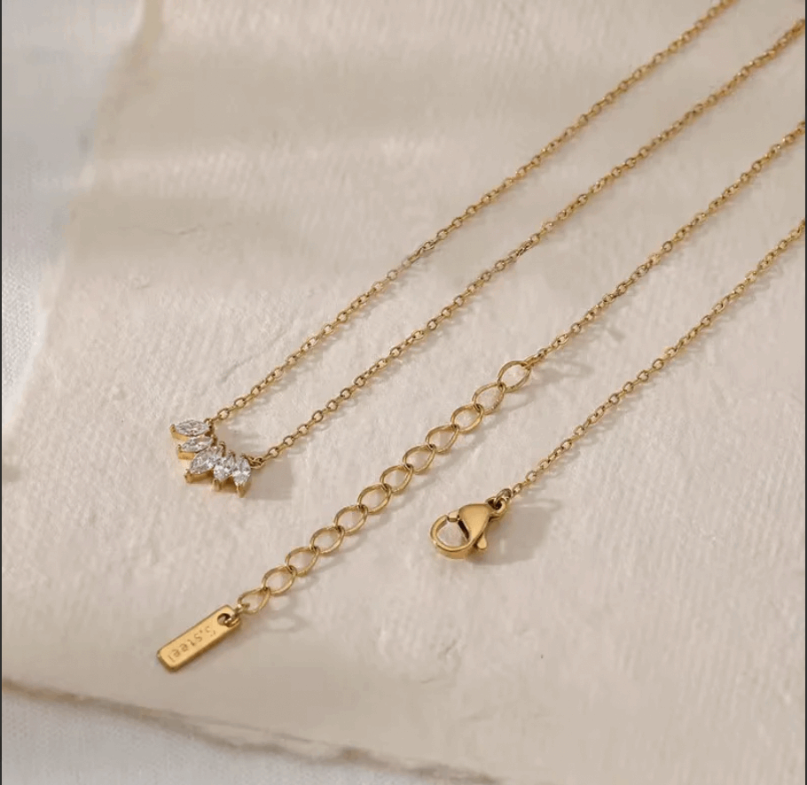 Crown Pendant Gold Necklace