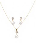 Shine Pearl Drop Jewellery Set | Pearl Drop Necklace & Earrings
