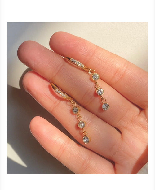 Bali Long Drop Earrings | Boho-Inspired Gold Bali Dangles