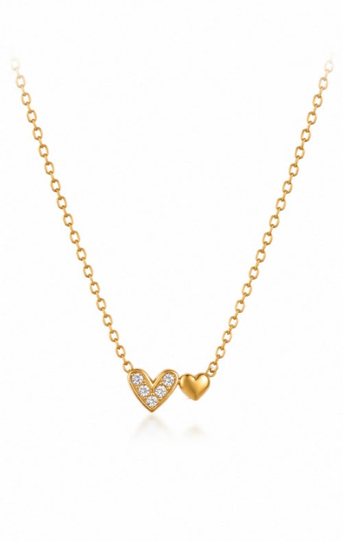 2 Heart shine necklace