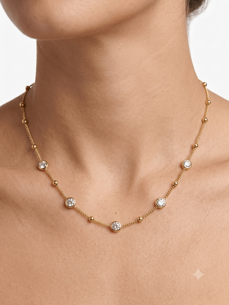 Daily Wear Shine Necklace | Everyday Gold Jewellery