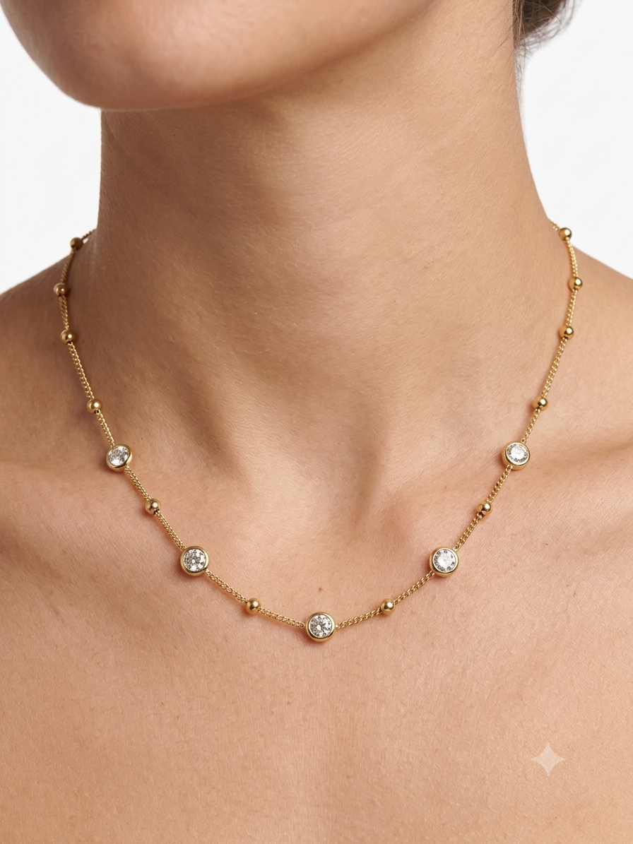 Daily Wear Shine Necklace | Everyday Gold Jewellery