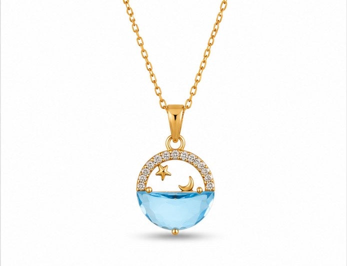 Ocean moon glow necklace