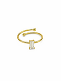 Rectangle Solitaire Ring