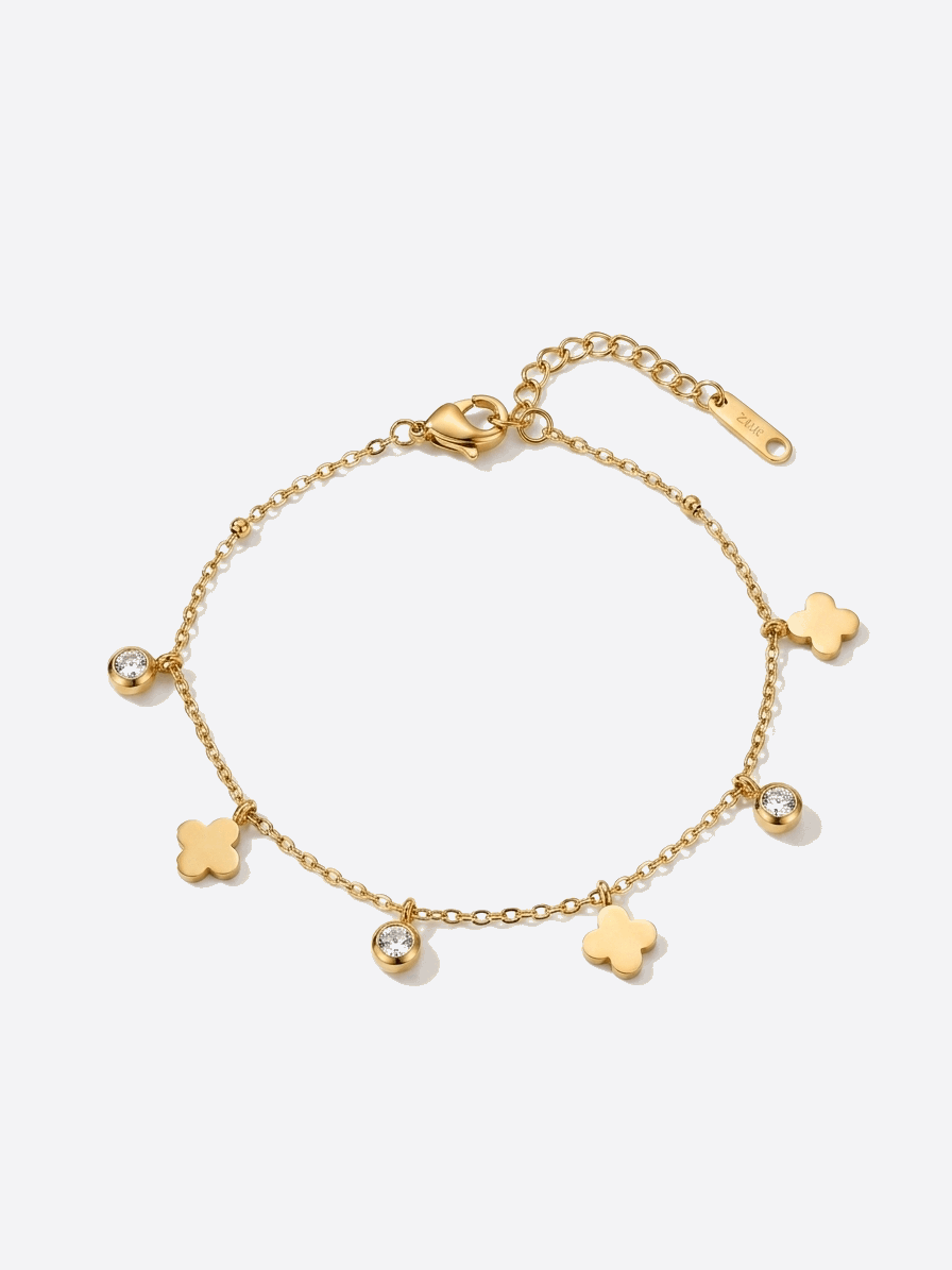 Clover Minimal Gold Bracelet