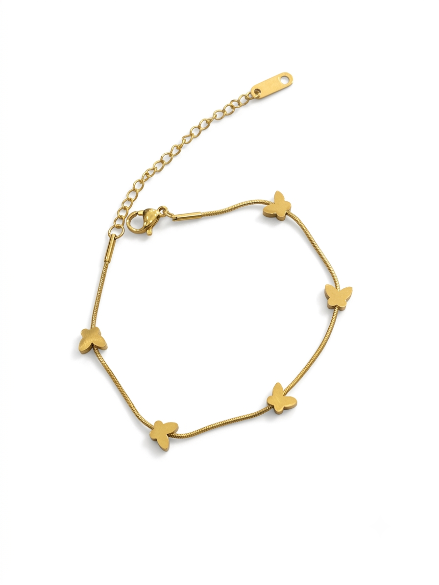 Minimal Butterfly Gold Bracelet