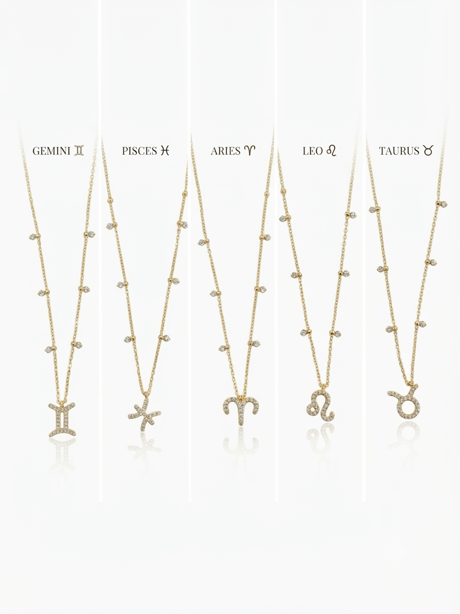 Zodiac Signs Necklace | Personalised Celestial Jewellery