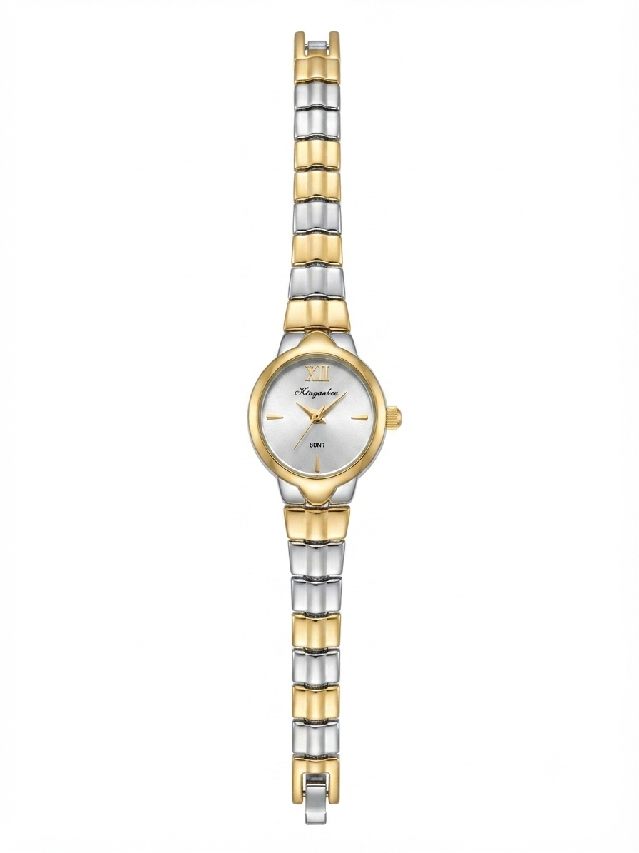 Gray Dual Muse Watch | Minimalist Dual-Tone Timepiece for Women