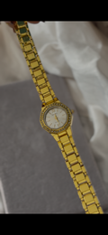 Pure Golden Hexagon Watch | Geometric Gold-Tone Timepiece for Women